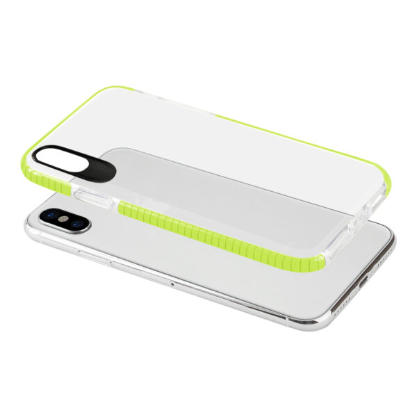 REIKO iPhone X/iPhone XS SOFT TRANSPARENT TPU CASE IN CLEAR GREEN - Image 3