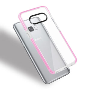 REIKO SAMSUNG GALAXY S8 EDGE/ S8 PLUS SOFT TRANSPARENT TPU CASE IN CLEAR PINK - Image 3