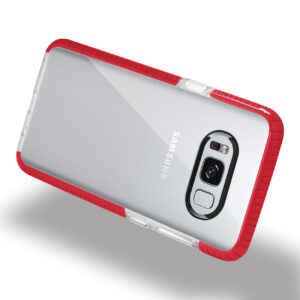 REIKO SAMSUNG GALAXY S8 EDGE/ S8 PLUS SOFT TRANSPARENT TPU CASE IN CLEAR RED - Image 2