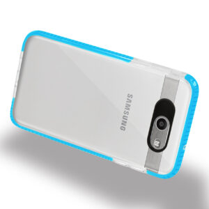 REIKO SAMSUNG GALAXY J7 V (2017) SOFT TRANSPARENT TPU CASE IN CLEAR BLUE - Image 2