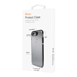 REIKO SAMSUNG GALAXY S8/ SM SOFT TRANSPARENT TPU CASE IN CLEAR BLUE - Image 4