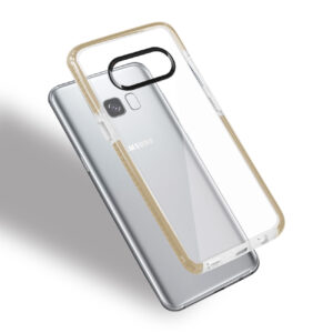 REIKO SAMSUNG GALAXY S8/ SM SOFT TRANSPARENT TPU CASE IN CLEAR GOLD - Image 3