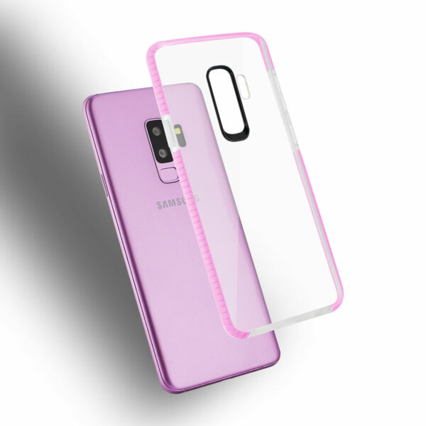 Reiko Samsung Galaxy S9 Plus Soft Transparent TPU Case In Clear Pink - Image 3