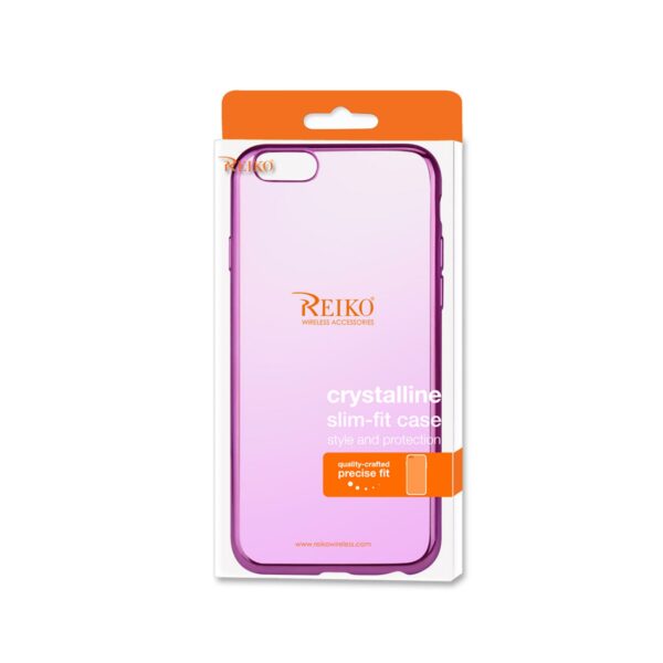 REIKO IPHONE 6 PLUS FRAME GRADIENT CLEAR GLITTER CASE IN PURPLE - Image 4