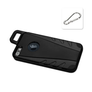 REIKO IPHONE SE/ 5S/ 5 DROPPROOF WORKOUT HYBRID CASE WITH HOOK IN BLACK - Image 2