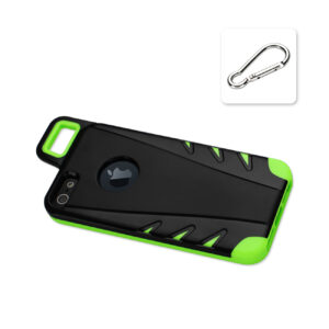 REIKO IPHONE 5/5S/SE DROPPROOF WORKOUT HYBRID CASE WITH HOOK IN BLACK GREEN - Image 2