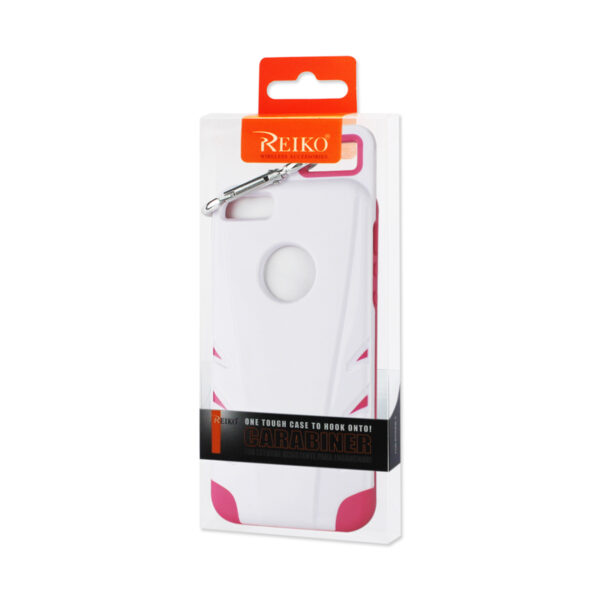 REIKO IPHONE 5/5S/SE DROPPROOF WORKOUT HYBRID CASE WITH HOOK IN WHITE PINK - Image 4
