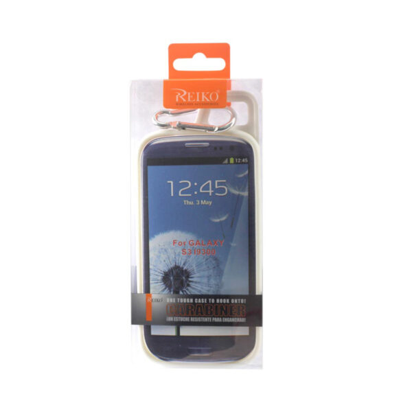 REIKO SAMSUNG GALAXY S3 DROPPROOF WORKOUT HYBRID CASE WITH HOOK IN WHITE - Image 4