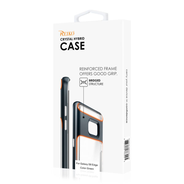 REIKO SAMSUNG GALAXY S8 EDGE/ S8 PLUS TRANSPARENT BUMPER CASE WITH KICKSTAND AND MATTE INNER FINISH IN CLEAR GREEN - Image 4