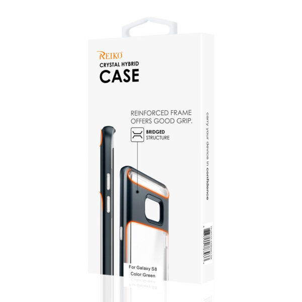 REIKO SAMSUNG GALAXY S8/ SM TRANSPARENT BUMPER CASE WITH KICKSTAND AND MATTE INNER FINISH IN CLEAR GREEN - Image 4