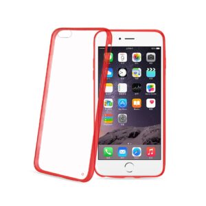 REIKO IPHONE 6 PLUS CLEAR BACK FRAME BUMPER CASE IN RED - Image 2