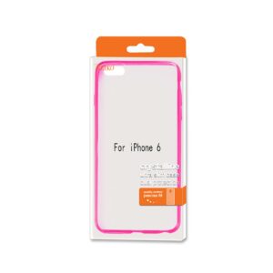 REIKO IPHONE 6 CLEAR BACK FRAME BUMPER CASE IN PINK - Image 4