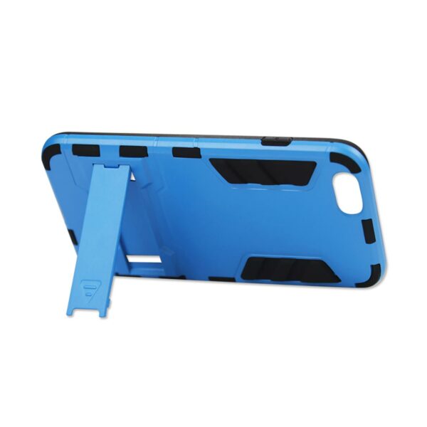 REIKO IPHONE 6 PLUS HYBRID METALLIC CASE WITH KICKSTAND IN BLACK BLUE - Image 2
