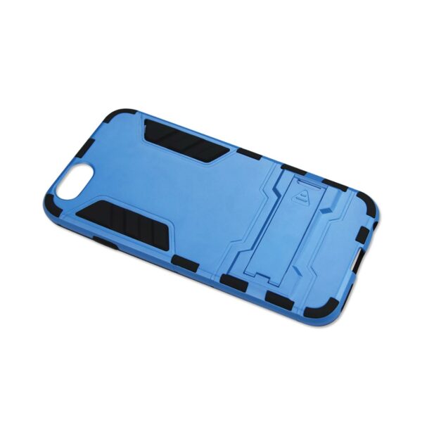 REIKO IPHONE 6 PLUS HYBRID METALLIC CASE WITH KICKSTAND IN BLACK BLUE - Image 3