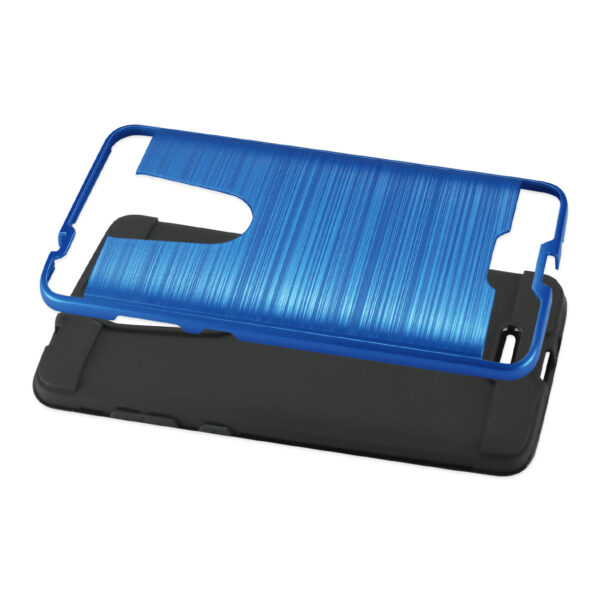 Reiko Coolpad REVVL Plus Hybrid Metal Brushed Texture Case In Navy - Image 3