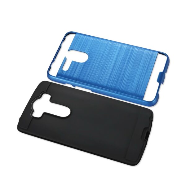 REIKO LG V10 HYBRID METAL BRUSHED TEXTURE CASE IN NAVY - Image 2