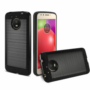 Reiko Motorola Moto E4 Plus Hybrid Metal Brushed Texture Case In Black - Image 2