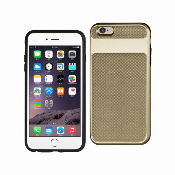 REIKO IPHONE 6S PLUS HYBRID SOLID ARMOR BUMPER CASE IN GOLD