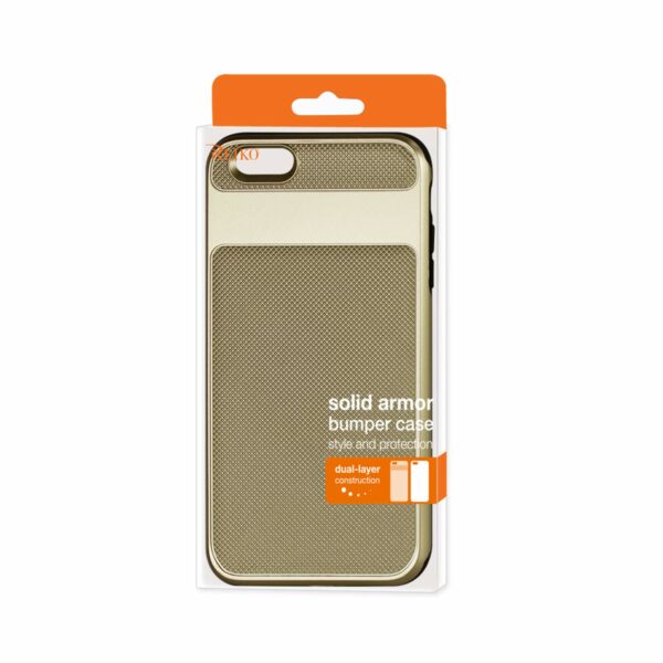 REIKO IPHONE 6S PLUS HYBRID SOLID ARMOR BUMPER CASE IN GOLD - Image 4