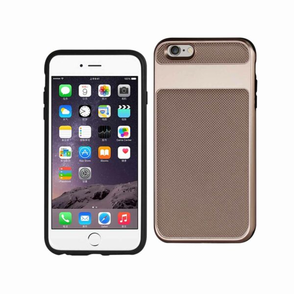 REIKO IPHONE 6S PLUS HYBRID SOLID ARMOR BUMPER CASE IN ROSE GOLD