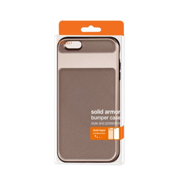REIKO IPHONE 6S PLUS HYBRID SOLID ARMOR BUMPER CASE IN ROSE GOLD - Image 4