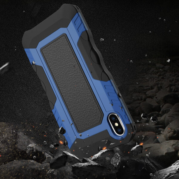 APPLE IPHONE X Slim Shockproof Protective Anti-Slip Heavy duty Case In Black/Blue - Image 3
