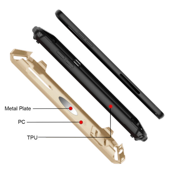 LG STYLO 4 Case With Kickstand In Gold - Image 4