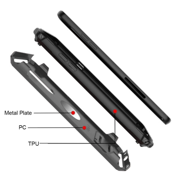 LG STYLO 4 Case With Kickstand In Gray - Image 4