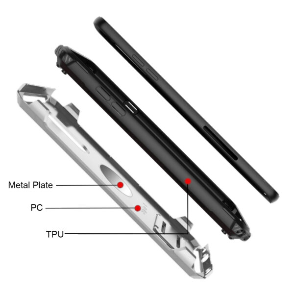 LG STYLO 4 Case With Kickstand In Silver - Image 4