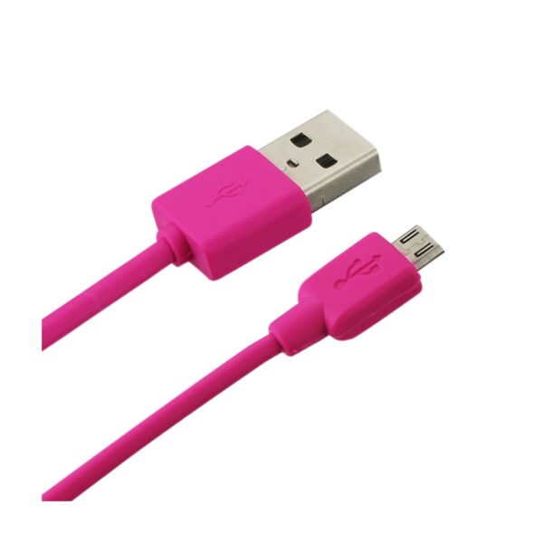 REIKO MICRO 1 AMP 3-IN-1 CAR CHARGER WALL ADAPTER WITH USB CABLE IN HOT PINK - Image 3