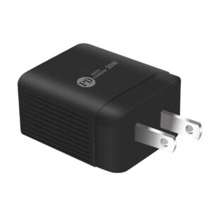 20W Power Delivery Travel Wall Charger Adapter with Dual Ports of USB and Type-C In Black - Image 2