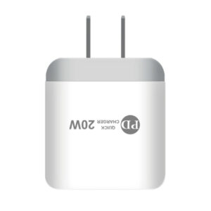 20W Power Delivery Travel Wall Charger Adapter with Dual Ports of USB and Type-C In White - Image 4