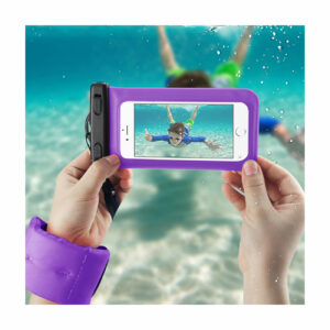 WATERPROOF CASE FOR 4.7 INCHES DEVICES WITH FLOATING ADJUSTABLE WRIST STRAP IN PURPLE - Image 2
