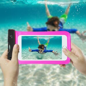 REIKO WATERPROOF CASE FOR IPHONE 6 PLUS/ 6S PLUS/ 7 PLUS OR 5.5 INCH DEVICES WITH WRIST STRAP IN PINK - Image 3