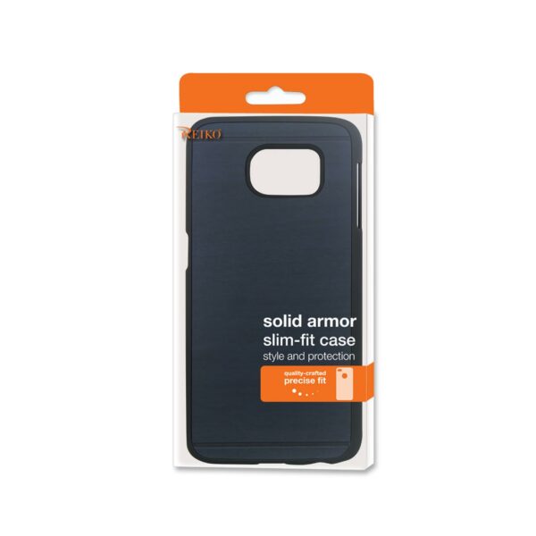 REIKO SAMSUNG GALAXY S6 EDGE WOOD PATTERN CASE IN NAVY - Image 4