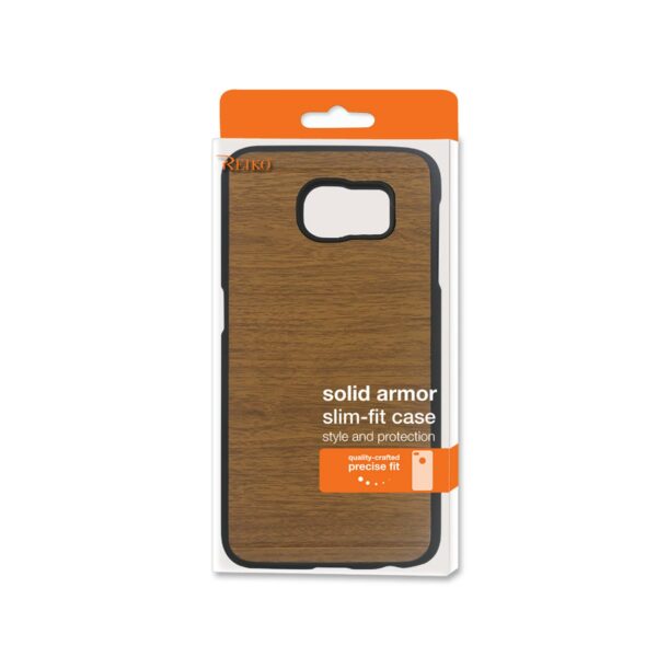 REIKO SAMSUNG GALAXY S6 WOOD PATTERN CASE IN BROWN - Image 4