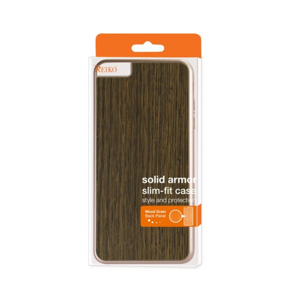REIKO IPHONE 6 PLUS WOOD GRAIN SLIM SNAP ON CASE IN RED GOLD - Image 4