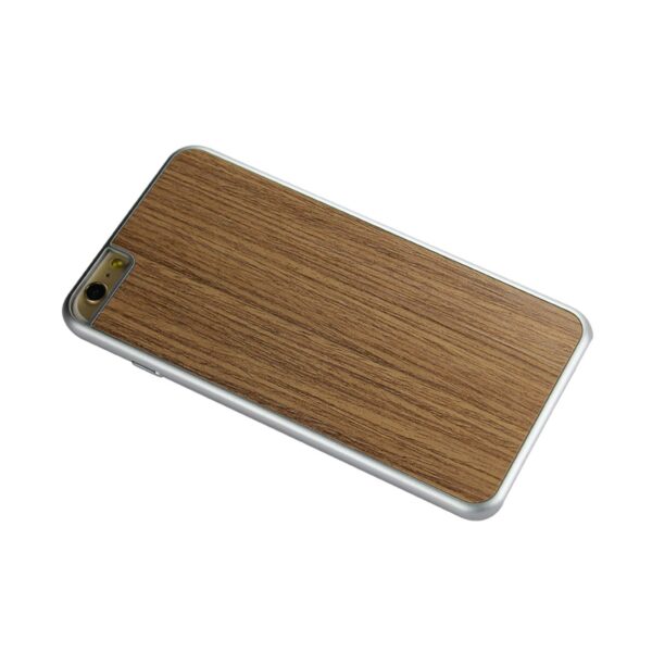 REIKO IPHONE 6 PLUS WOOD GRAIN SLIM SNAP ON CASE IN SILVER - Image 2