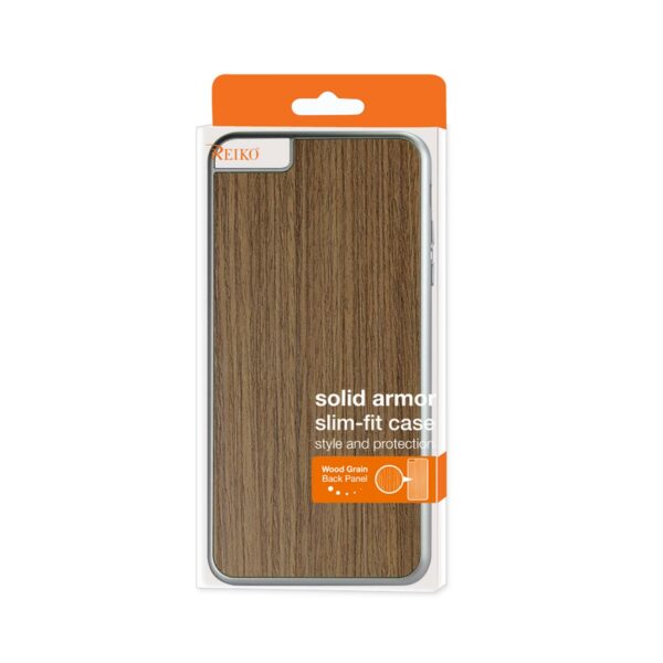 REIKO IPHONE 6 PLUS WOOD GRAIN SLIM SNAP ON CASE IN SILVER - Image 4